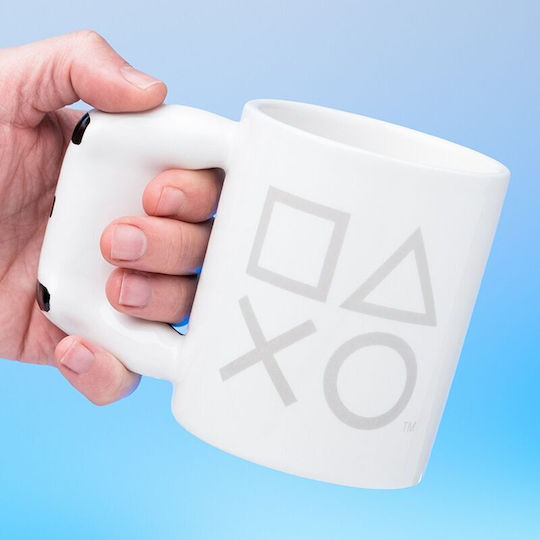 Paladone Playstation Shaped Κούπα Κεραμική Λευκή 480ml