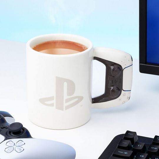 Paladone Playstation Shaped Κούπα Κεραμική Λευκή 480ml