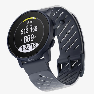 Suunto 9 Peak Pro Titanium 43mm Αδιάβροχο Smartwatch με Παλμογράφο (Ocean Blue)