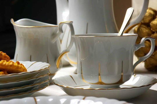 Cryspo Trio Ivona Platin Porcelain Dinnerware Set 72pcs