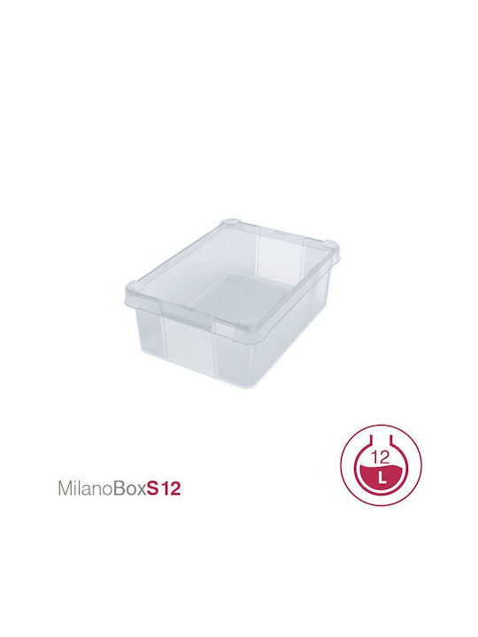 Terry Milano Plastic Storage box with Cap Transparent 38x28x14cm 1pcs