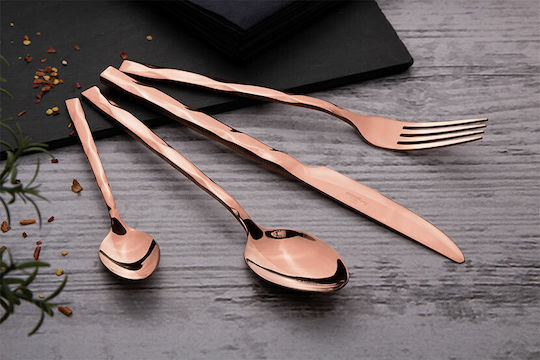 Berlinger Haus Black Smith Collection Cutlery Set Stainless Rose Gold 24pcs