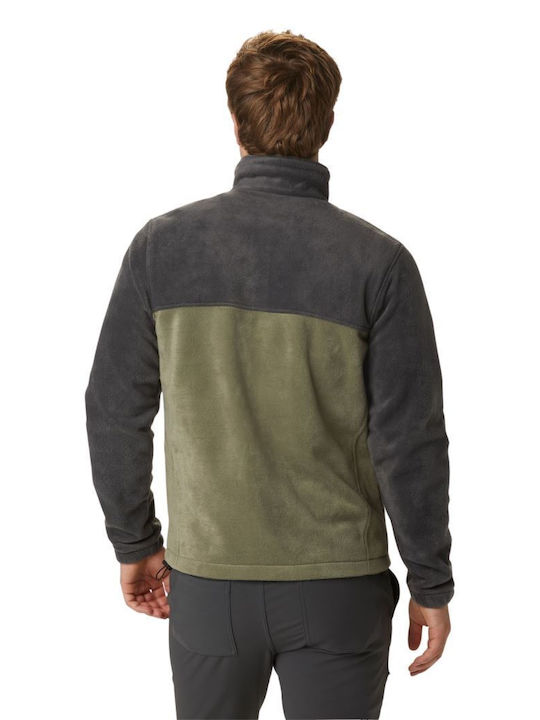 Columbia Steens Mountain Ανδρική Ζακέτα Fleece με Φερμουάρ Χακί