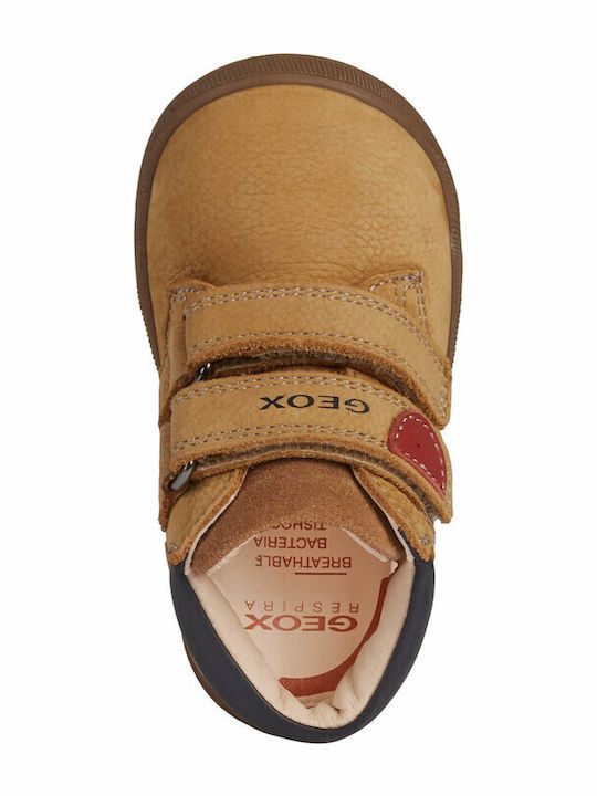 Macchia Anatomical Leather Kids Boots with Velcro Biscuit