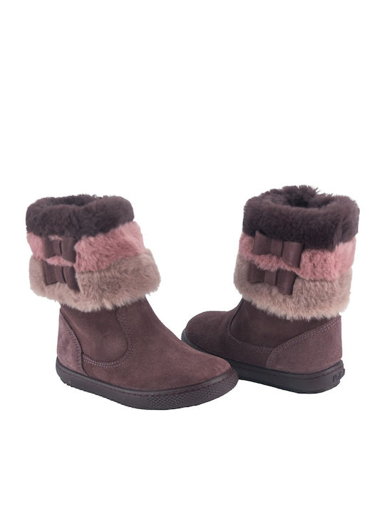 Berenjena Anatomische Suede Kinderstiefel mit Reißverschluss Lila
