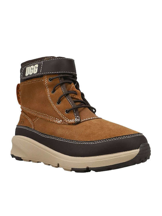Chestnut Stout Arren Weather Suede Παιδικά Μποτάκια με Κορδόνια Ταμπά