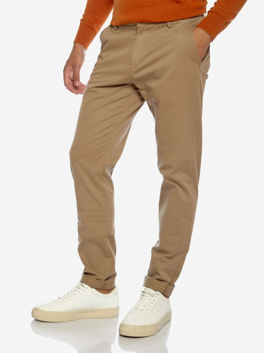 Camaro Men's Trousers Elastic in Slim Fit Beige