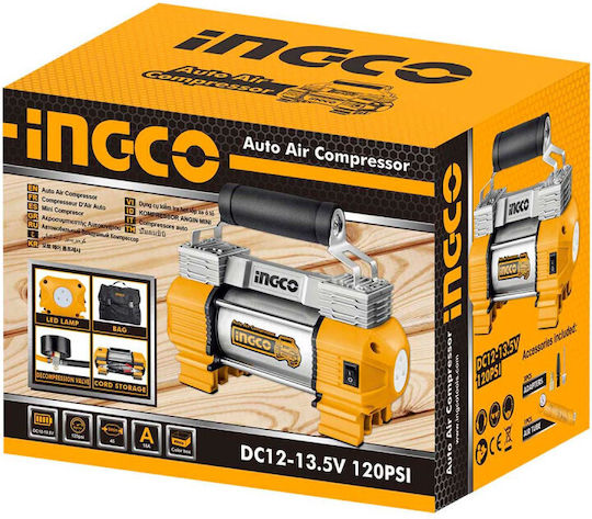 Ingco Car Tire Pump 110PSI with Cable 12V