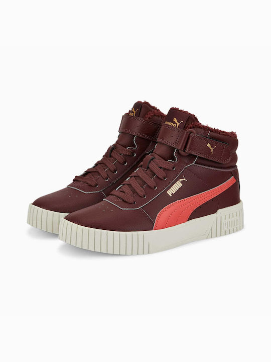 Puma Kids Sneakers High Carina 2.0 Mid Winter Burgundy