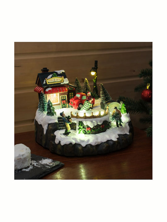 Fun World Christma Lighted Decorative Decorative Scenery with Music and Drive