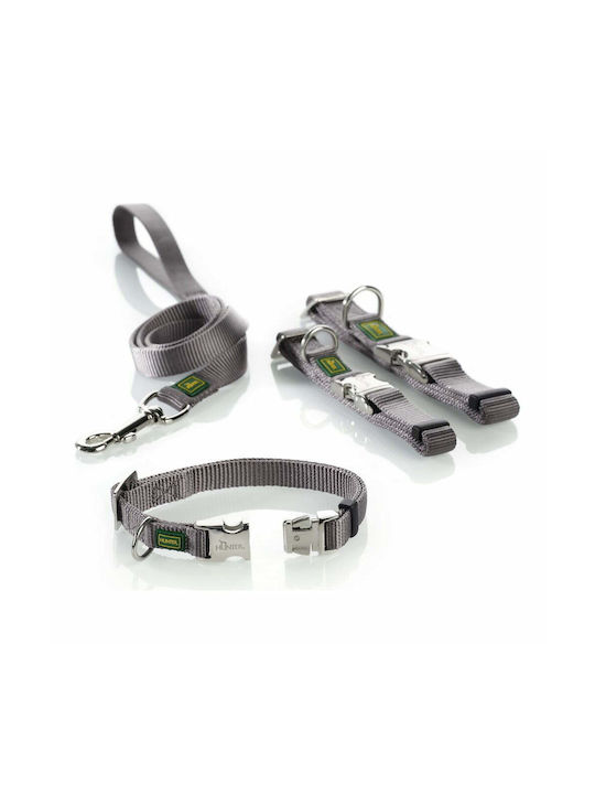 Hunter Halsung Vario Basic Alu-Strong Dog Collar In Gray Colour Large 25mm x 45 - 65cm