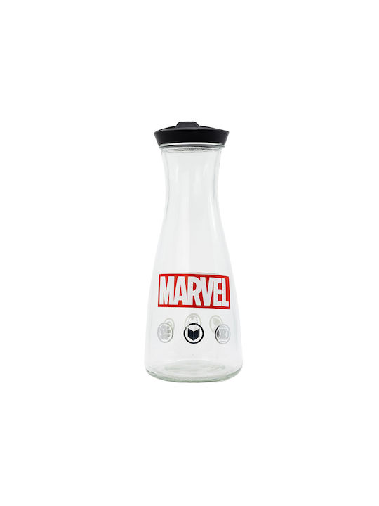 Stor Marvel ST00343 Bottle Water Glass with Screw Cap Transparent 900ml