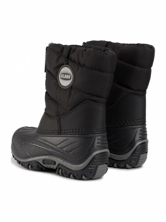 BMX Kids Snow Boots with Zipper Black