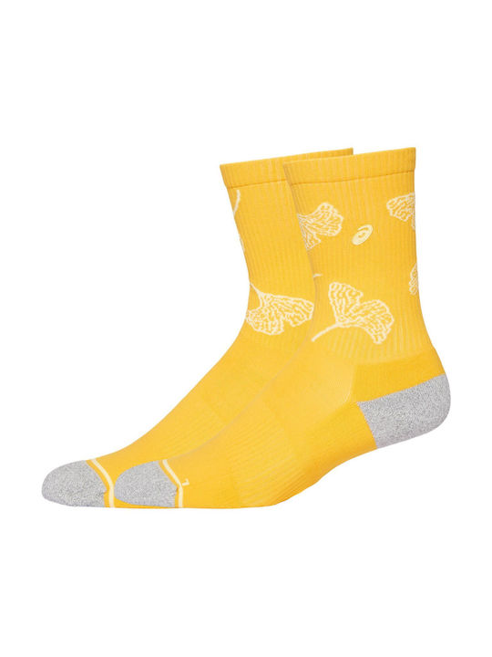 ASICS Runkoyo Crew Athletic Socks Yellow 1 Pair