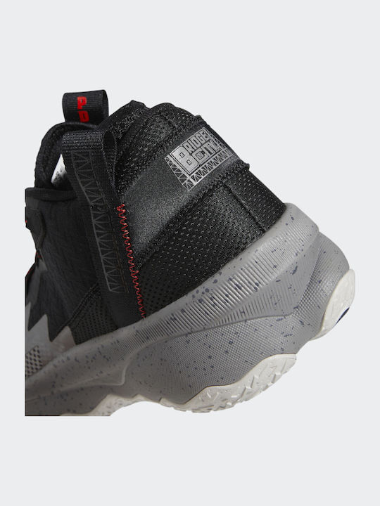 Dame 8 Ψηλά Μπασκετικά Παπούτσια Grey Three / Red / Core Black