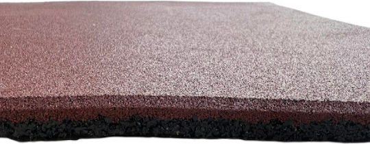 Luxury Fitness Boden Bodenbelag für Turnhallengeräte Fitnessstudio Rot 100x100x1.5cm 1Stück