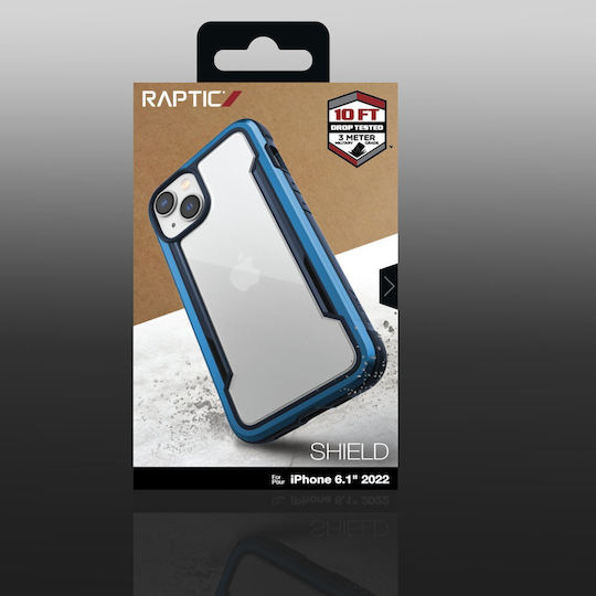 Raptic Shield Umschlag Rückseite Kunststoff Blau (iPhone 14)