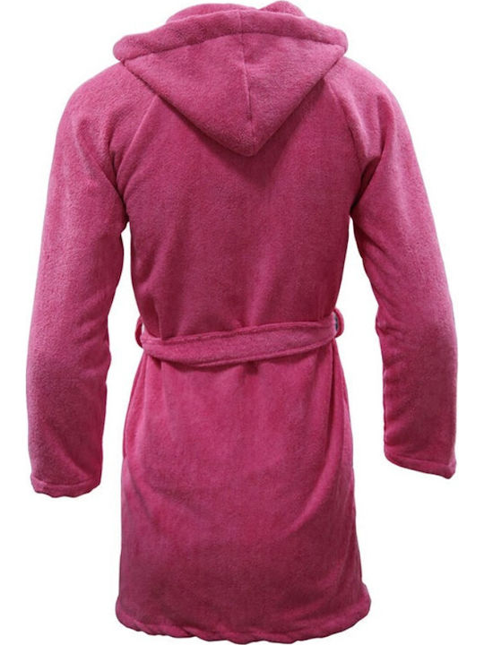 AlpinPro Aegean Kids Swimming Bathrobe Pink Microfiber