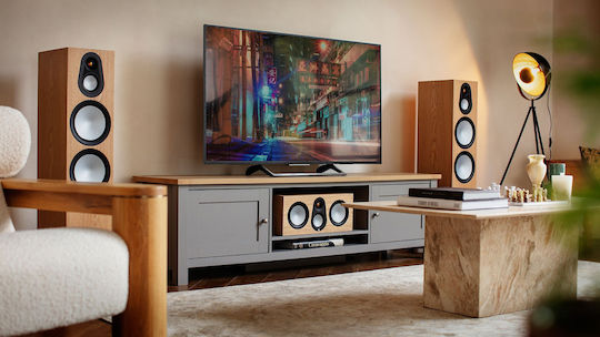 Monitor Audio Silver 500 7G Pair of Hi-Fi Speakers Floor 250W 3 No of Drivers W23xD33.2xH105cm. Beige