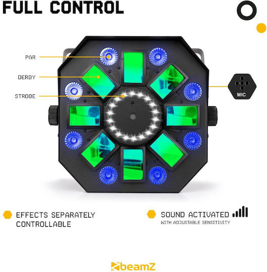 BeamZPro Φωτορυθμικό LED PAR DMX Multibox RGB / UV