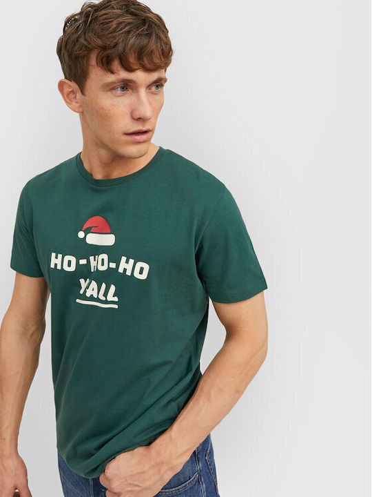 Jack & Jones Tricou pentru bărbați cu mâneci scurte Verde