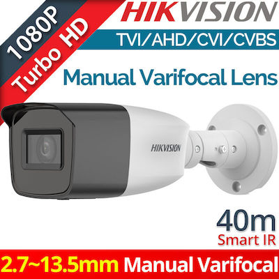 Hikvision DS-2CE19D0T-VFIT3F(C) CCTV Κάμερα Παρακολούθησης 1080p Full HD Αδιάβροχη