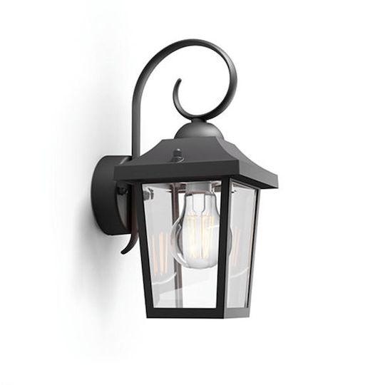 Philips MyGarden Buzzard Стенно Външно Фенерче E27 IP44 17.5x29x13εκ.