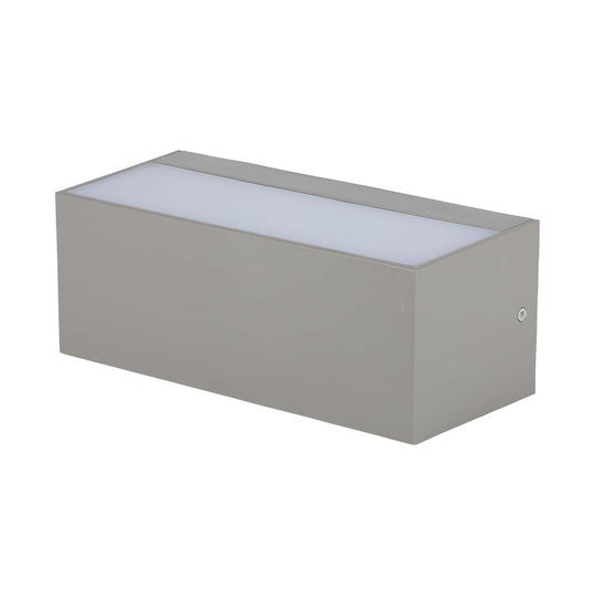 V-TAC Wall-Mounted Outdoor Ceiling Light LED IP65 12W with Cool White Light Double Beam 23x10x9εκ.