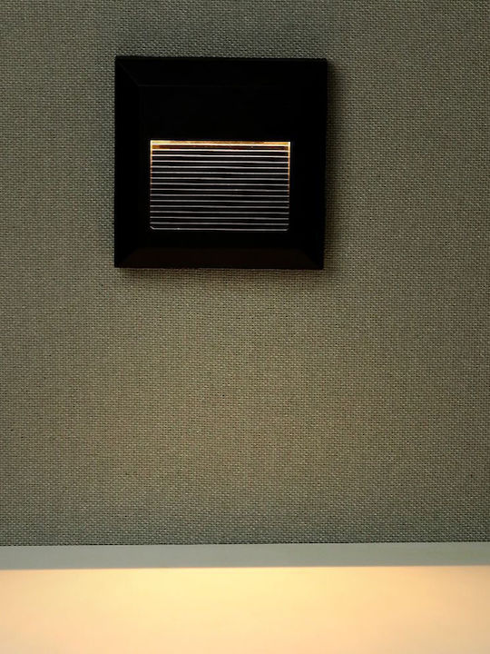 V-TAC Επιτοίχιο Εξωτερικό Σποτ LED IP65 2W με Θερμό Λευκό Φως 12.4x12.4εκ.