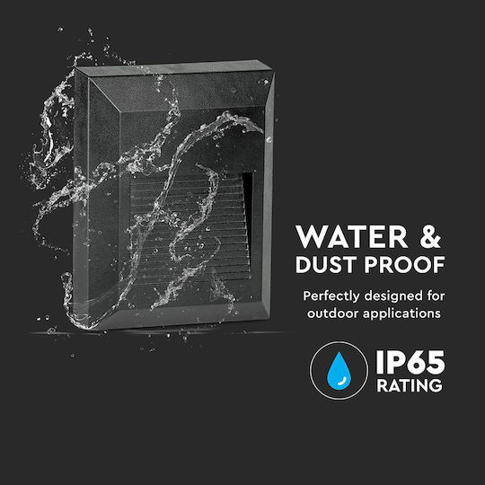V-TAC Wall-Mounted Outdoor Spot Light LED IP65 2W with Warm White Light 12.4x12.4εκ.