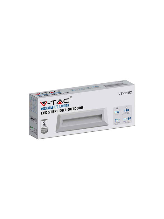 V-TAC Wandmontierte Außen-Deckenleuchte LED IP65 3W mit Natürliches Weiß Licht 23x8εκ.