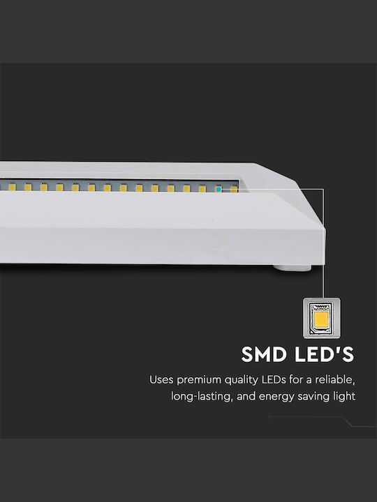 V-TAC Wandmontierte Außen-Deckenleuchte LED IP65 3W mit Natürliches Weiß Licht 23x8εκ.