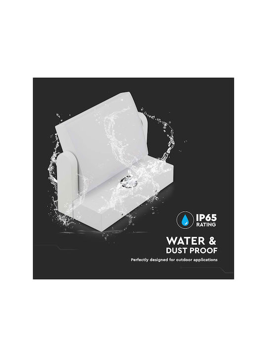 V-TAC Wall-Mounted Outdoor Ceiling Light LED IP65 17W with Warm White Light 21.2x16.5x10εκ.