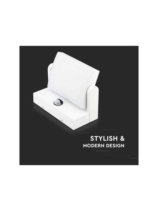 V-TAC Wall-Mounted Outdoor Ceiling Light LED IP65 17W with Warm White Light 21.2x16.5x10εκ.
