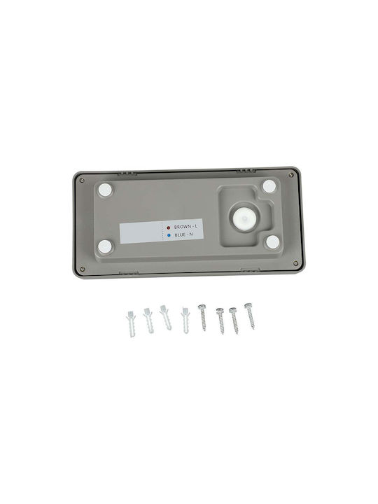 V-TAC Wall-Mounted Outdoor LED Ceiling Lamp IP65 12W With Cool White Light 23x11x7.6cm