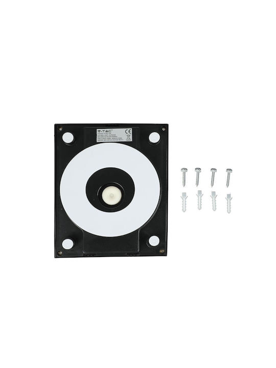 V-TAC Επιτοίχια Εξωτερική Πλαφονιέρα LED IP65 12W με Φυσικό Λευκό Φως 16x10.8x13εκ.