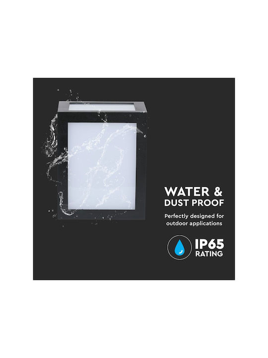 V-TAC Επιτοίχια Εξωτερική Πλαφονιέρα LED IP65 12W με Φυσικό Λευκό Φως 16x10.8x13εκ.