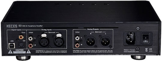 Keces S-3 Schreibtisch Digital Kopfhörerverstärker 2 Kanäle mit DAC, USB und Jack 6.3mm