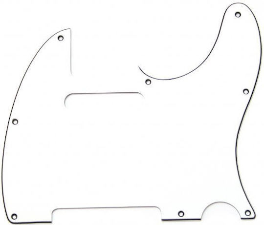 Allparts Pickguard for Electric Guitar Telecaster 8-Hole Pickguard White 3-ply