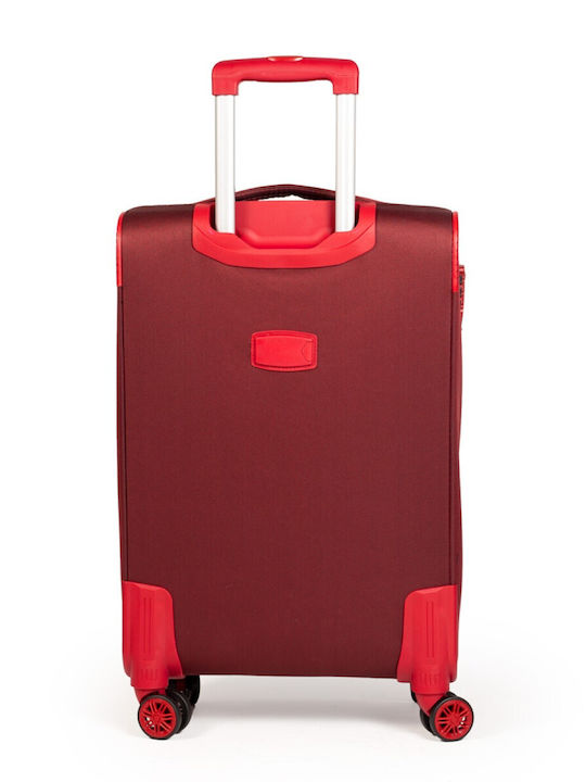 Cardinal Travel Suitcases Fabric Burgundy Max Height 70cm with 4 Wheels Set of 3 Pieces