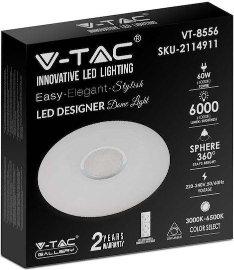 V-TAC Rund Draußen LED Panel 30W mit Warm zu kühlem Weiß Licht