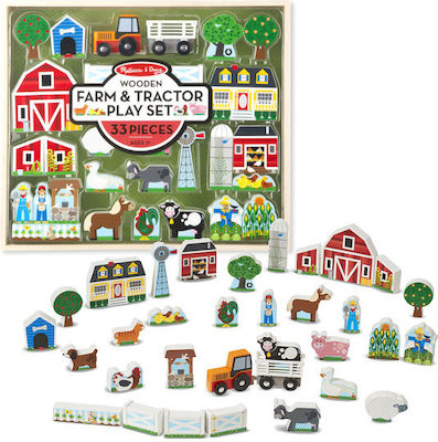 Melissa & Doug Miniatur-Spielzeug Φάρμα & Τρακτέρ für 3+ Jahre