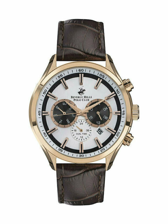 Beverly Hills Polo Club Watch Battery with Leather Strap
