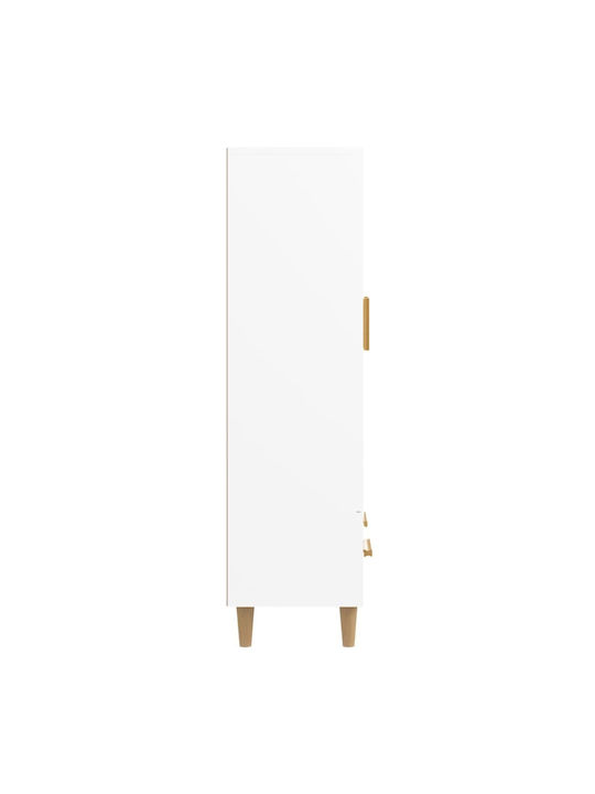 Wall Living Room Display Cabinet made of Particleboard with Glass White 70x31x115cm