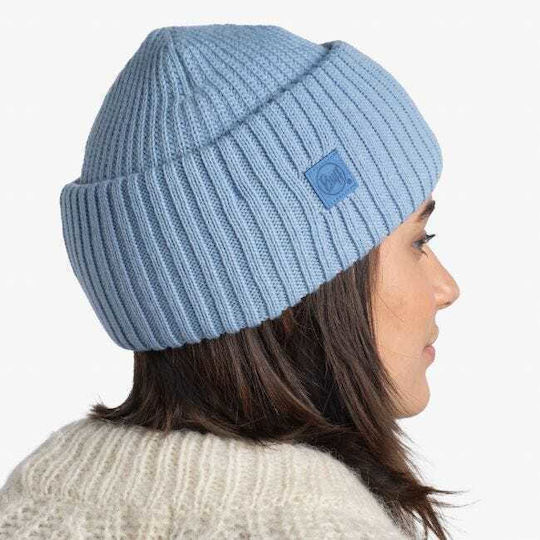 Rutger Beanie Unisex Căciulă cu Tricotaj Rib în culoarea Albastru deschis