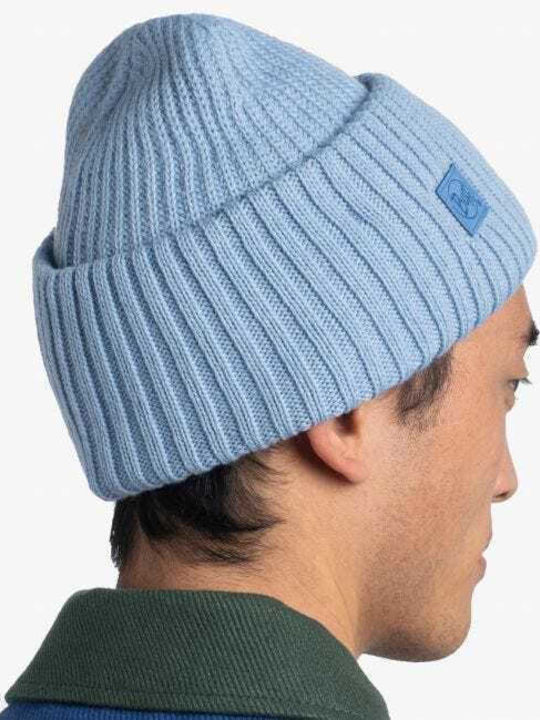 Rutger Beanie Unisex Beanie with Rib Knit in Light Blue color