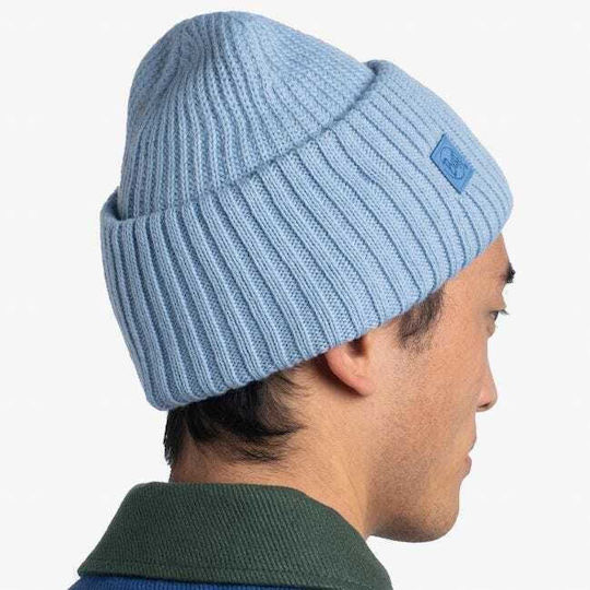 Rutger Beanie Unisex Căciulă cu Tricotaj Rib în culoarea Albastru deschis