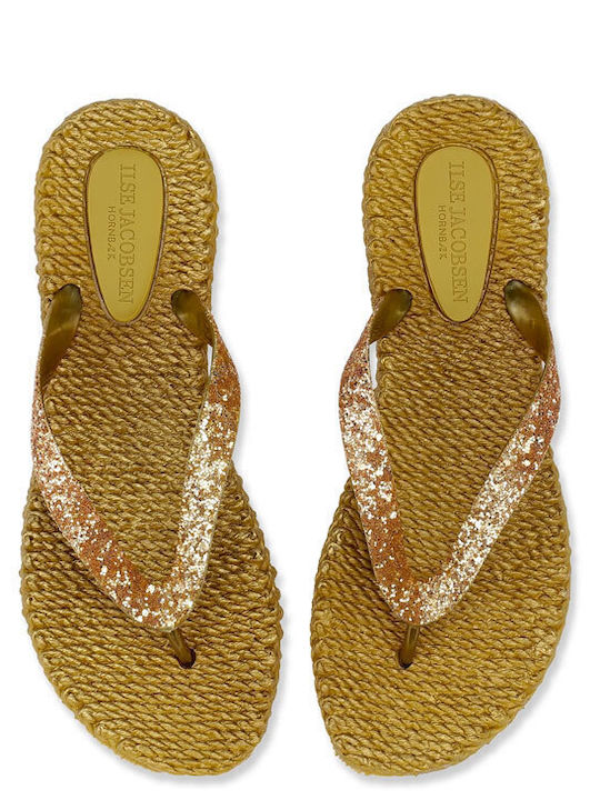 Ilse Jacobsen Frauen Flip Flops in Gold Farbe