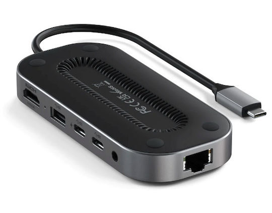 Satechi USB-C Docking Station με HDMI 4K PD Ethernet Γκρι (ST-U4MGEM)