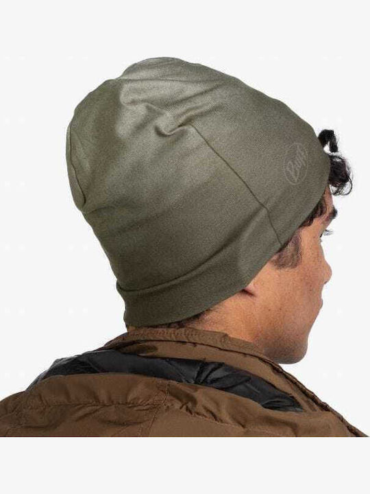 Ecostretch Beanie Unisex Reversible Beanie in Khaki color